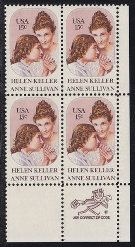 # 1824 (1980) Keller - Mr. Zip, BK/4, LR, MNH