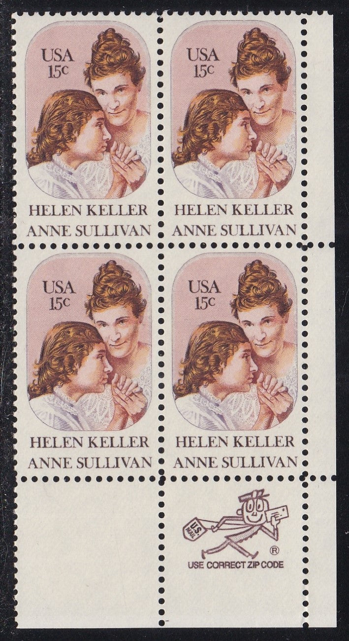 # 1824 (1980) Keller - Mr. Zip, BK/4, LR, MNH