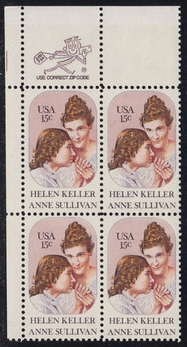 # 1824 (1980) Keller - Mr. Zip, BK/4, UL, MNH