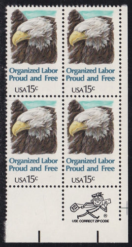 # 1831 (1980) Eagle - Mr. Zip, BK/4, LR, MNH