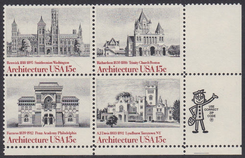 # 1838-41 (1980) Architecture - Mr. Zip, BK/4, LR, MNH