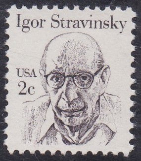 # 1845 (1982) Stravinsky, OA tag - Sgl, XF MNH