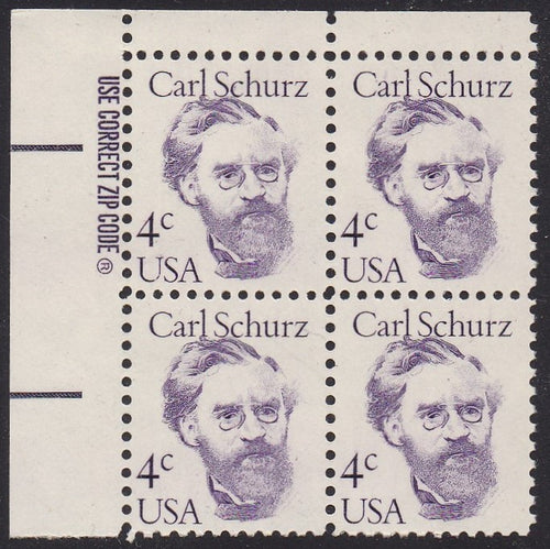 # 1847 (1983) Schurz, OA tag - Zip BK/4, UL, MNH