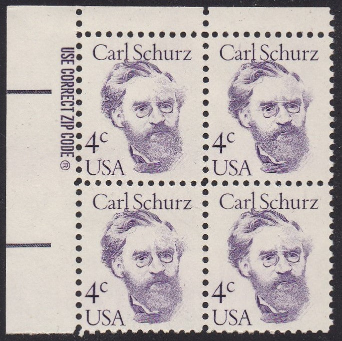 # 1847 (1983) Schurz, OA tag - Zip BK/4, UL, MNH