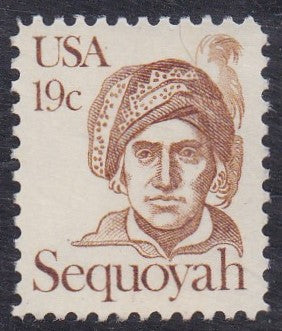 # 1859 (1980) Sequoyah, OA tag - Sgl, XF MNH