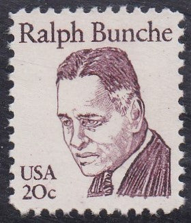 # 1860 (1982) Bunche, OA tag - Sgl, XF MNH