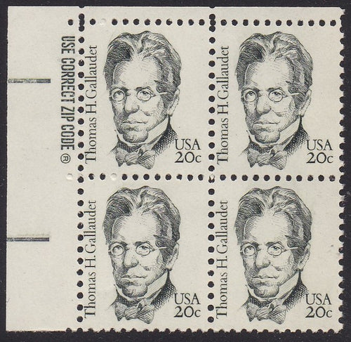 # 1861 (1983) Gallauder, OA - Zip BK/4, UL, MNH