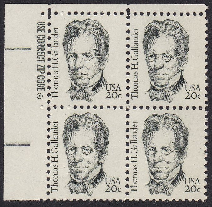 # 1861 (1983) Gallauder, OA - Zip BK/4, UL, MNH