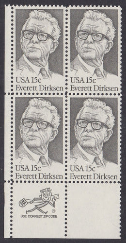 # 1874 (1981) Dirksen - Mr. Zip, BK/4, LL, MNH