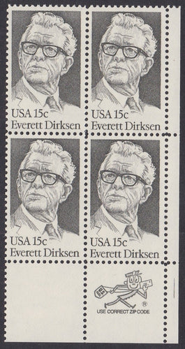# 1874 (1981) Dirksen - Mr. Zip, BK/4, LR, MNH