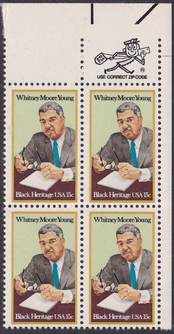 # 1875 (1981) Young - Mr. Zip, BK/4, UR, MNH