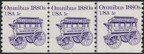 # 1897 (1983) 1880's Omnibus Coil - PS/3, #1, VF MNH