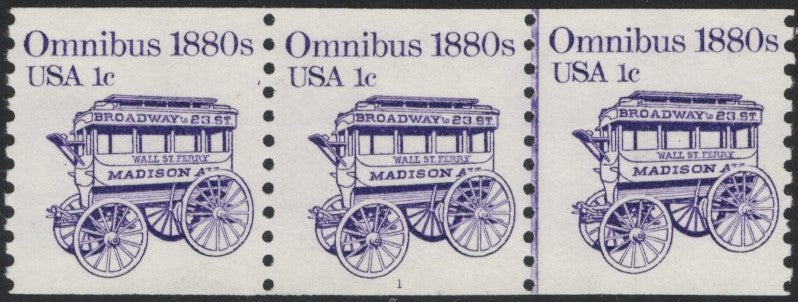 # 1897 (1983) 1880's Omnibus Coil - PS/3, #1, VF MNH