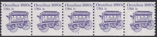 # 1897 (1983) 1880's Omnibus Coil - PS/5, #4, FVF MNH (PNC)