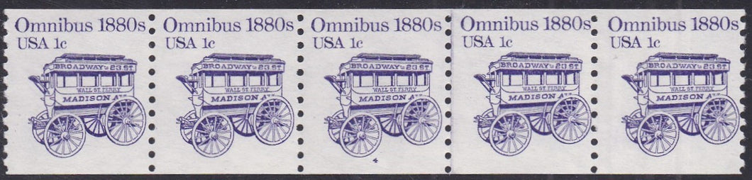 # 1897 (1983) 1880's Omnibus Coil - PS/5, #4, FVF MNH (PNC)