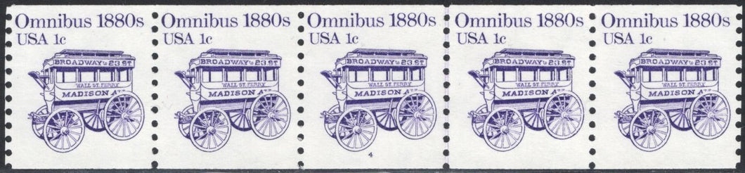 # 1897 (1983) 1880's Omnibus Coil - PS/5, #4, VF MNH