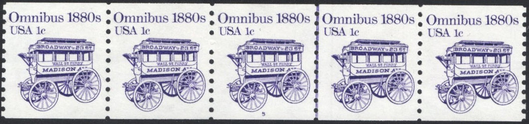 # 1897 (1983) 1880's Omnibus Coil - PS/5, #5, VF MNH