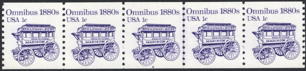 # 1897 (1983) 1880's Omnibus Coil - PS/5, #6, VF MNH