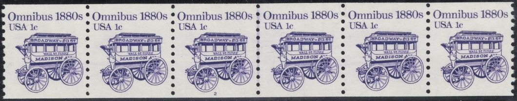 # 1897 (1983) 1880's Omnibus Coil - PS/6, #2, XF MNH
