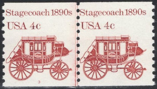 # 1898A (1982) 1890's Stagecoach - PS/2, #3, FVF MNH