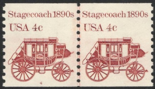 # 1898A (1982) 1890's Stagecoach - PS/2, #4, XF MNH