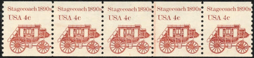 # 1898A (1982) 1890's Stagecoach - PS/5, #1, F MNH