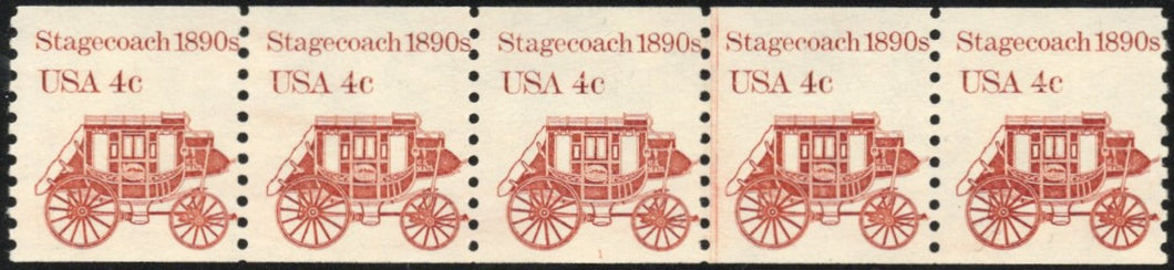 # 1898A (1982) 1890's Stagecoach - PS/5, #1, F MNH