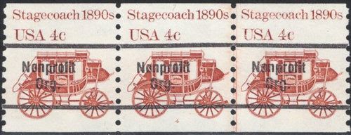 # 1898Ab (1982) 1890's Stagecoach, Precancel (No Period) - PS/3, #4, VF MNH