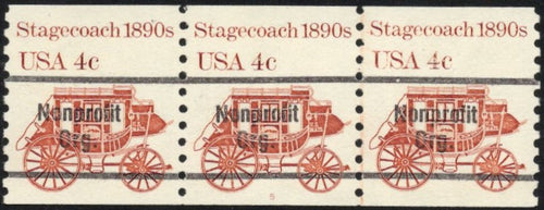 # 1898Ab (1982) 1890's Stagecoach, Precancel - PS/3, #5, XF MNH