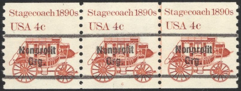 # 1898Ab (1982) 1890's Stagecoach, Precancel - PS/3, #6, VF/XF MNH