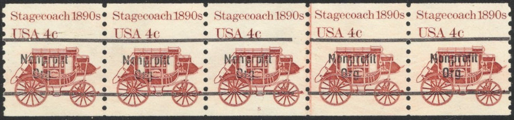 # 1898Ab (1982) 1890's Stagecoach, Precancel (No Period) - PS/5, #5, VF MNH