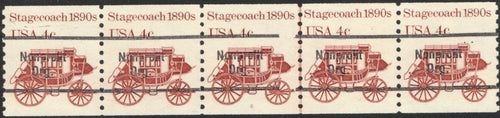 # 1898Ab (1982) 1890's Stagecoach, Precancel - PS/5, #6, XF MNH