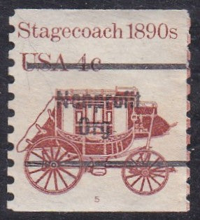 # 1898Ab (1982) 1890's Stagecoach, Precancel - PS/1, #5, Used