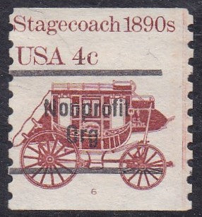 # 1898Ab (1982) 1890's Stagecoach, Precancel - PS/1, #6, Used