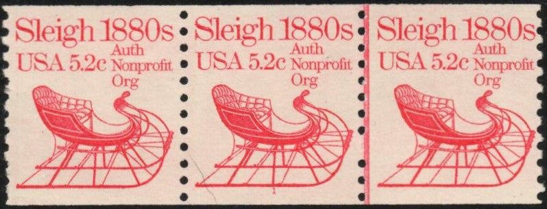 # 1900 (1983) 1880's Sleigh - PS/3, #1, VF MNH
