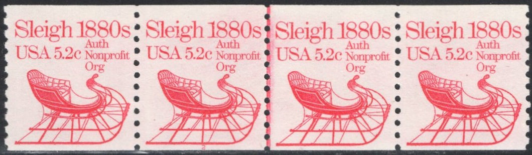 # 1900 (1983) 1880's Sleigh - PS/4, #2, VF MNH