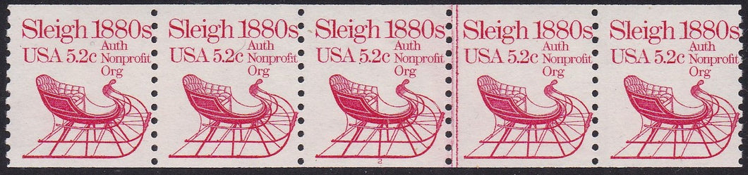 # 1900 (1983) 1880's Sleigh - PS/5, #2, F MNH (PNC)