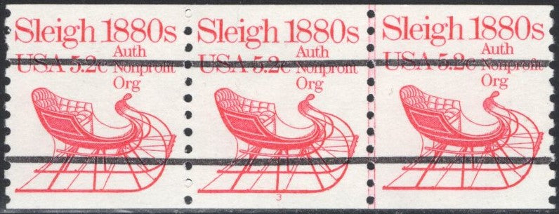 # 1900a (1983) 1880's Sleigh, Precancel - PS/3, #3, XF MNH