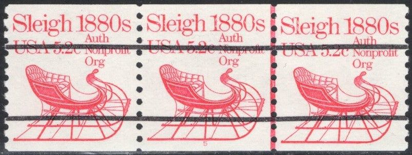 # 1900a (1983) 1880's Sleigh, Precancel - PS/3, #5, XF MNH