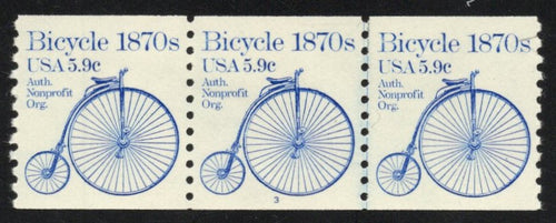 # 1901 (1982) 1870's Bicycle - PS/3, #3, XF MNH