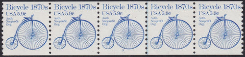 # 1901 (1982) 1870's Bicycle - PS/5, #3, FVF MNH (PNC)