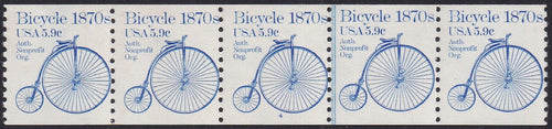 # 1901 (1982) 1870's Bicycle - PS/5, #4, F MNH (PNC)