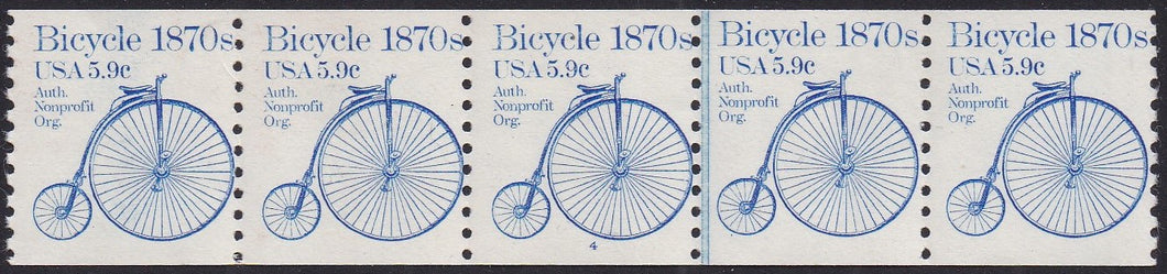 # 1901 (1982) 1870's Bicycle - PS/5, #4, F MNH (PNC)