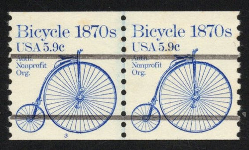 # 1901a (1982) 1870's Bicycle, Precancel - PS/2, #3, XF MNH