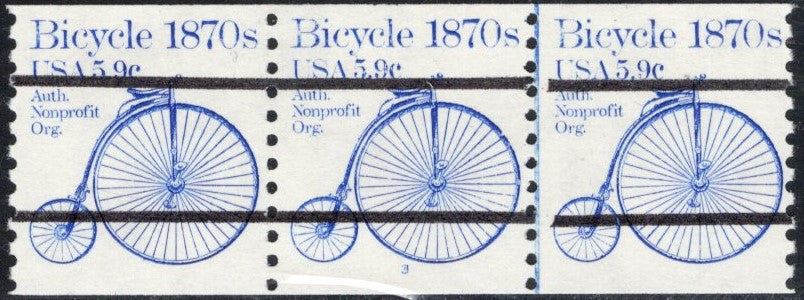 # 1901a (1982) 1870's Bicycle, Precancel - PS/3, #3, VF MNH