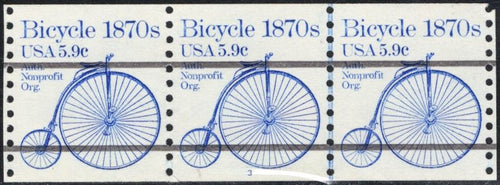 # 1901a (1982) 1870's Bicycle, Precancel - PS/3, #3, XF MNH