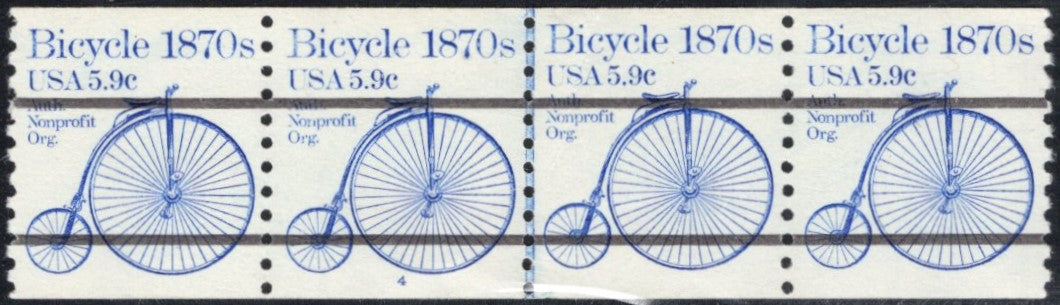 # 1901a (1982) 1870's Bicycle, Precancel - PS/4, #4, VF MNH