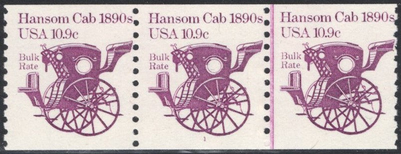 # 1904 (1982) 1890's Hansom Cab - PS/3, #1, F MNH