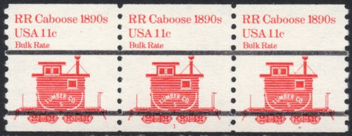 # 1905a (1991) 1890's RR Caboose, Precancel, Lines - PS/3, #1, XF MNH
