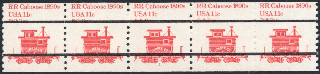 # 1905a (1991) 1890's RR Caboose, Precancel, Lines - PS/5, #1, FVF MNH